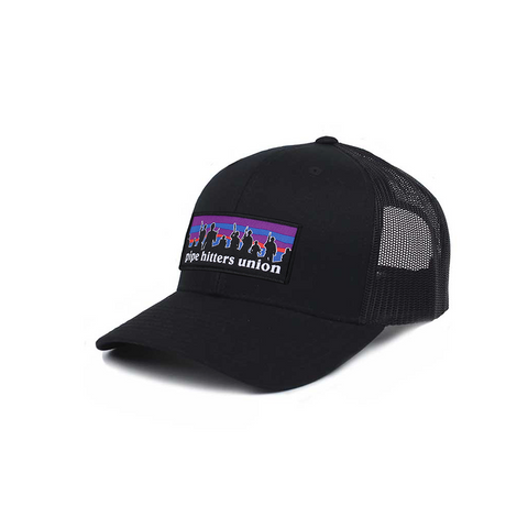Hittagonia Trucker - Black/Black - Hats - Pipe Hitters Union