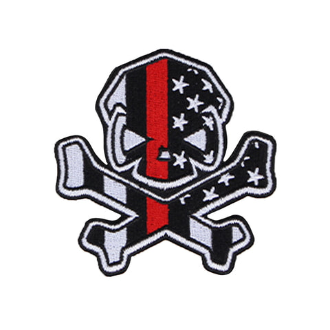 Thin Red Line Skull -  - Patches - Pipe Hitters Union