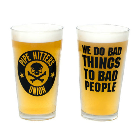 We Do Bad Things Pint Glass -  - Pint Glass - Pipe Hitters Union