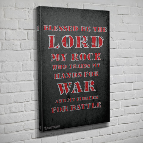 Psalm 144.1 - Canvas - Grey - Canvas - Pipe Hitters Union