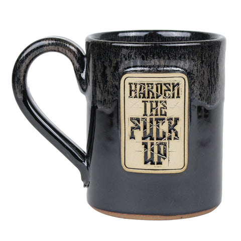 Harden The Fuck Up - 14oz Coffee Mug - Black - Coffee Mug - Pipe Hitters Union