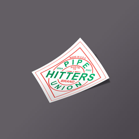 PHU Hot Sauce - Sticker - White - Decals - Pipe Hitters Union