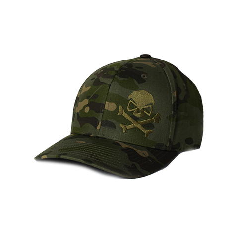 Skull & Cross Bones: Mid-Profile - TropicMultiCam/ODGreen - Hats - Pipe Hitters Union