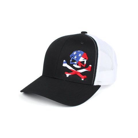Patriot Trucker - Black/White - Hats - Pipe Hitters Union