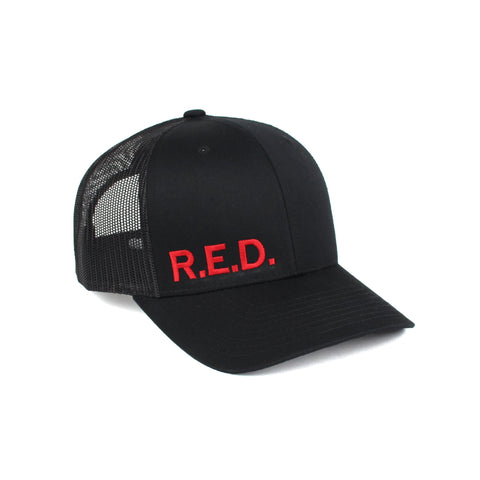 R.E.D. Trucker - Black/Red - Hats - Pipe Hitters Union