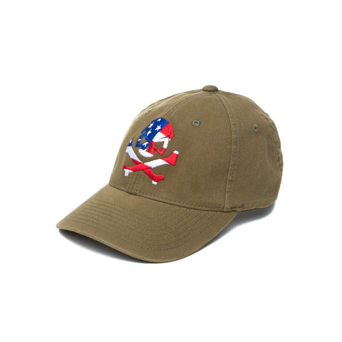 Skull Flag - Olive - Hats - Pipe Hitters Union