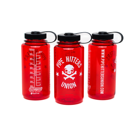 Nalgene Bottle w/ PHU Shield - Red - Nalgene - Pipe Hitters Union