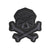 Skull & Bones Patch - Black - Patches - Pipe Hitters Union
