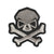 Skull & Bones Patch - Grey - Patches - Pipe Hitters Union