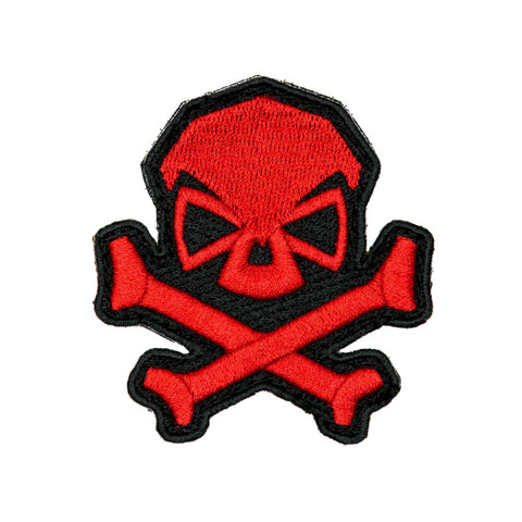 Skull & Bones Patch - Red - Patches - Pipe Hitters Union