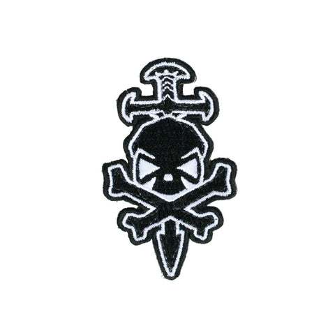 PHU Skull & Sword Patch - White - Patches - Pipe Hitters Union