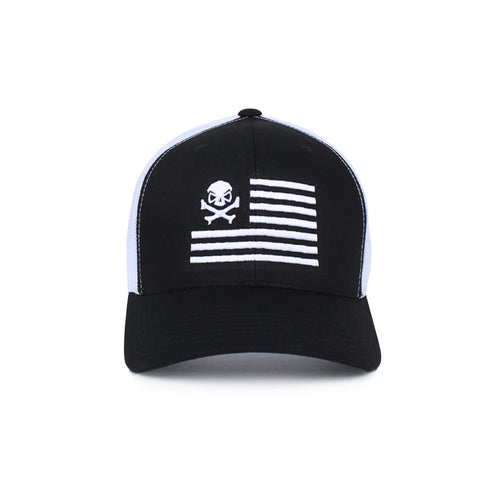 Skull American Flag Trucker -  - Hats - Pipe Hitters Union