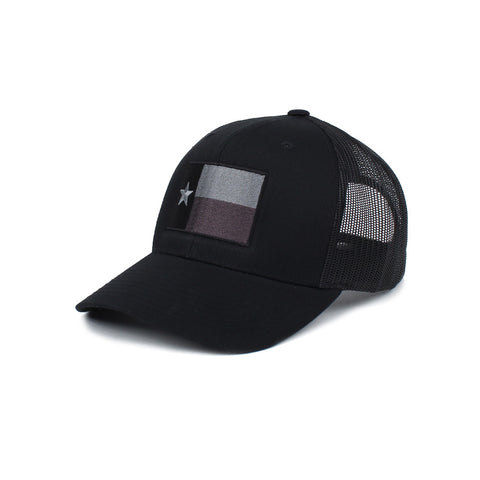 Texas Flag Trucker (Subdued) - Black - Hats - Pipe Hitters Union