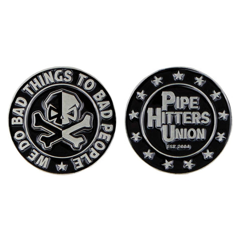 We Do Bad Things Challenge Coin - Stainless - Challenge Coin - Pipe Hitters Union