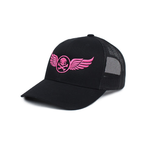 PHU Wings Trucker - Black/Pink - Hats - Pipe Hitters Union