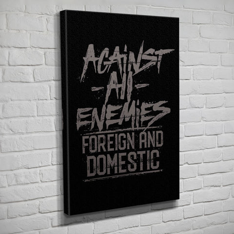 Against All Enemies - Canvas - Black/Grey - Canvas - Pipe Hitters Union